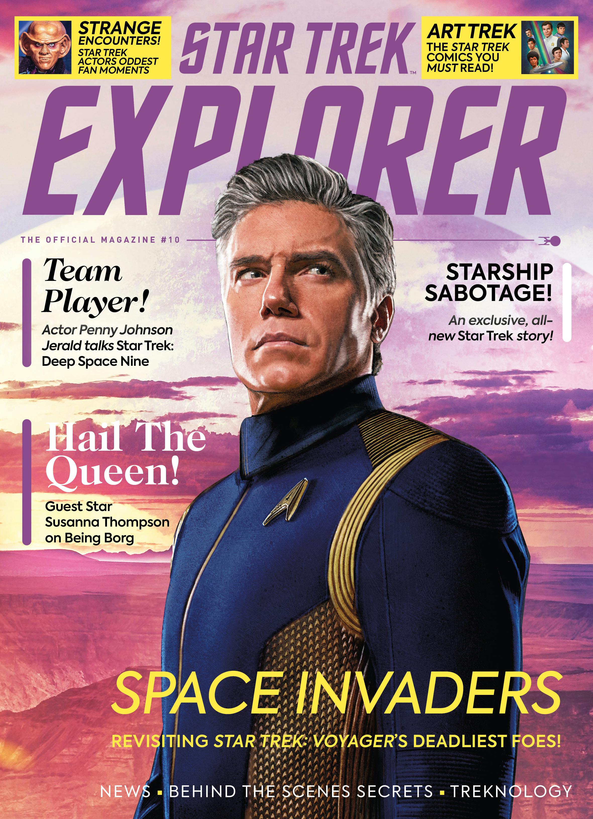 Star Trek Explorer #10 newsstand cover featuring Captain Pike