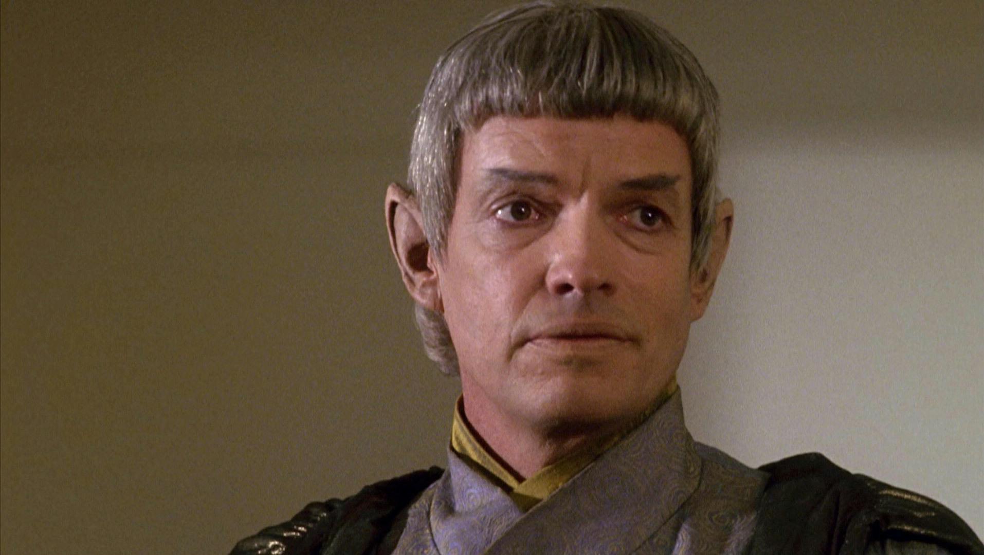 Close-up of Vulcan ambassador Soval in 'Broken Bow'