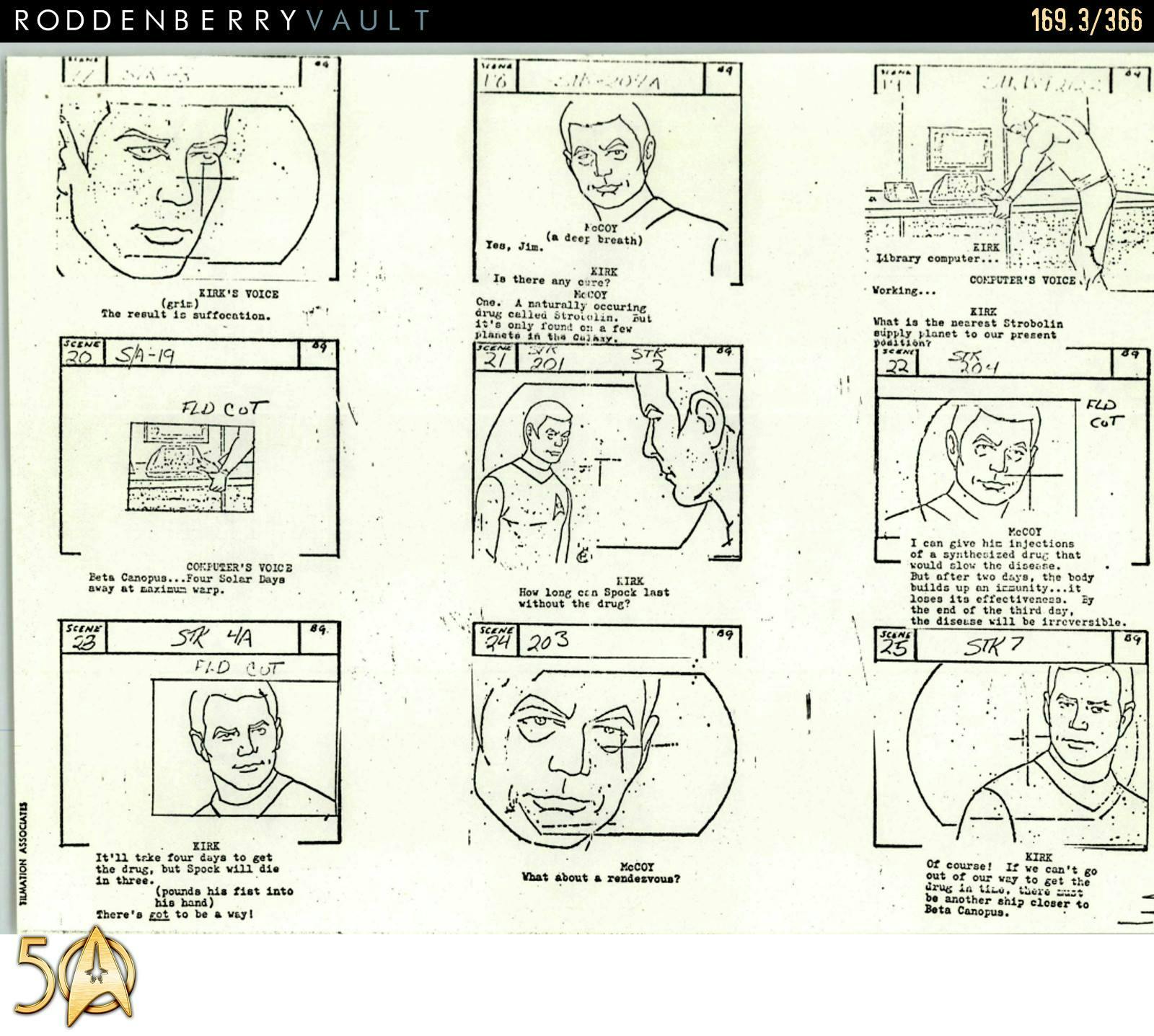 From the Roddenberry 366 Vault - The Animated Series - 'The Pirates of Orion' storyboards