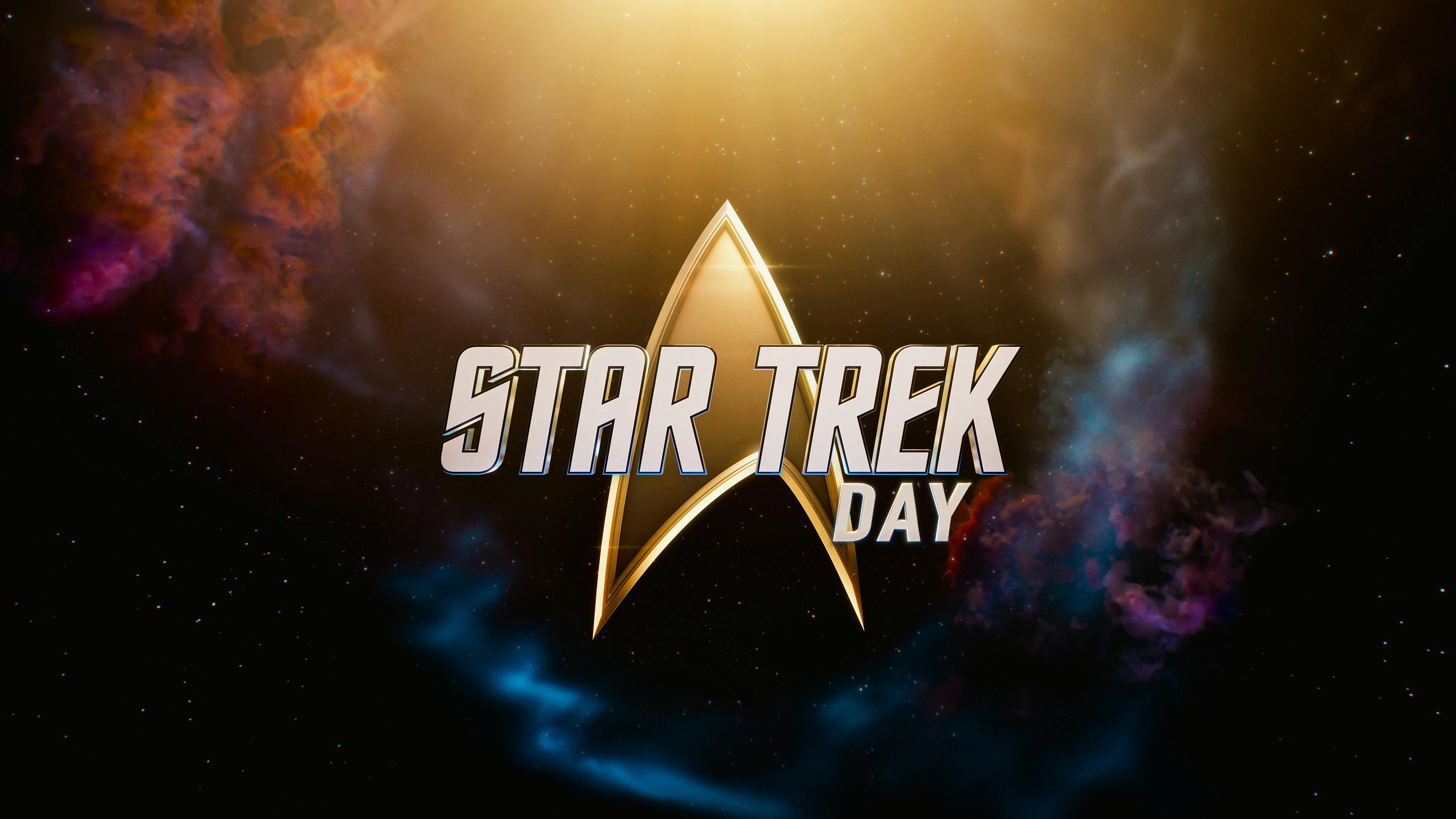 Star Trek Day logo against a nebula background