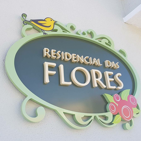 Letra Caixa Residencial das Flores