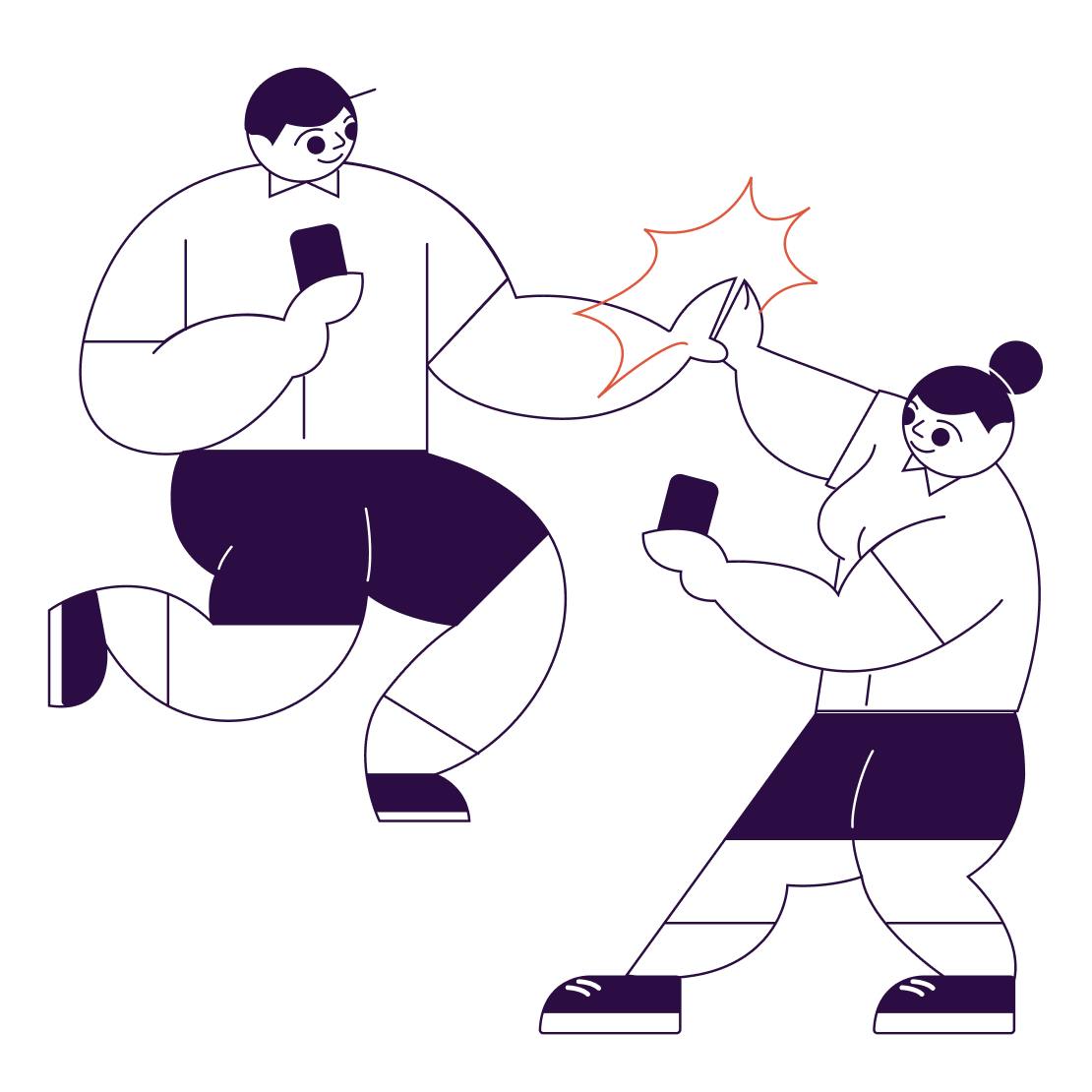 partners clapping hands