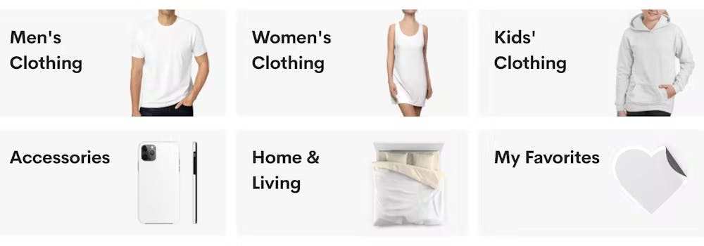 options of clothing for ecommerce clothing business