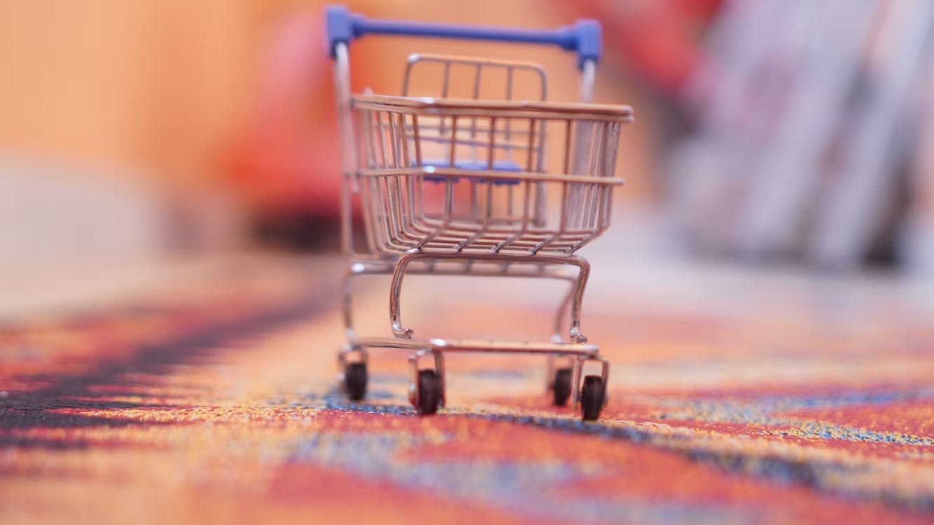 A shopping trolley symbolising ecommerce checkout