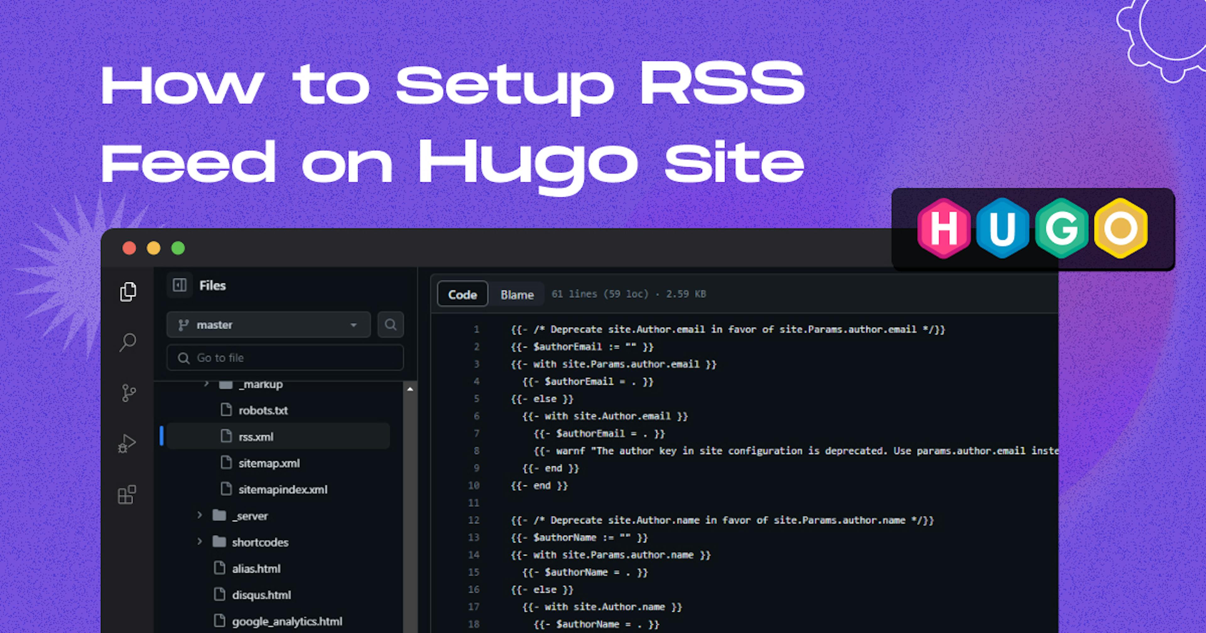 How to Setup RSS Feed on Hugo project