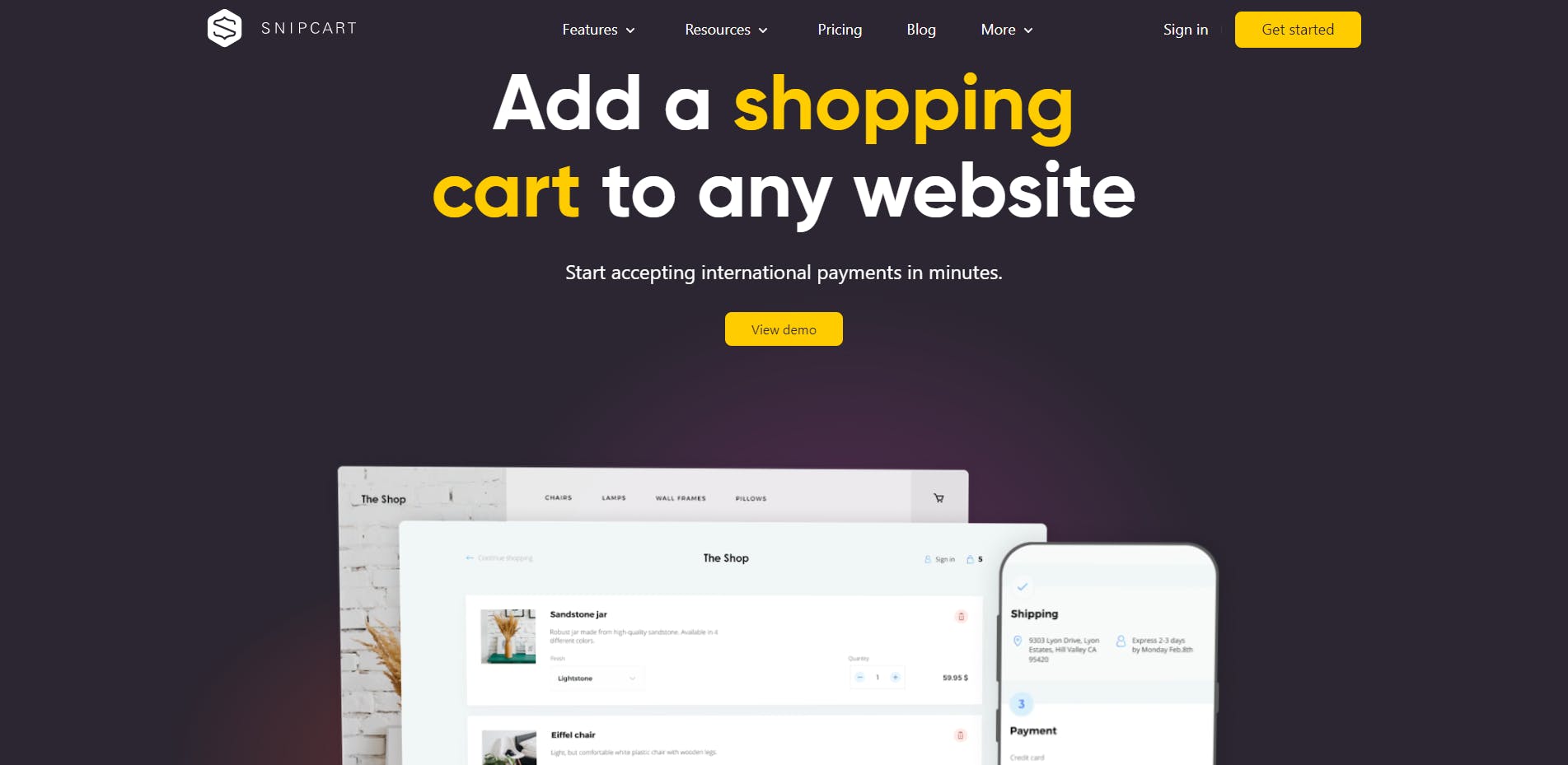 snipcart ecommerce solutions
