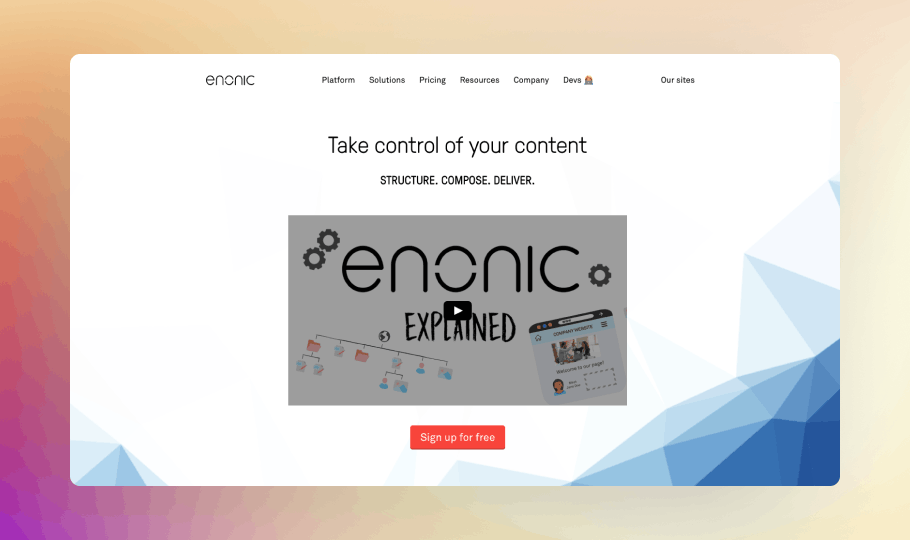 enonic for staticmania