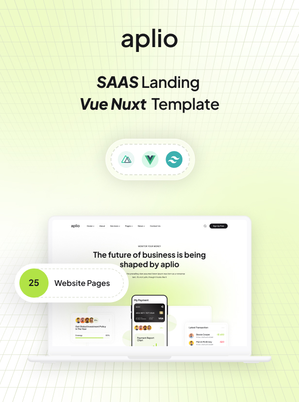 Aplio | Vue Nuxt SaaS Landing Template