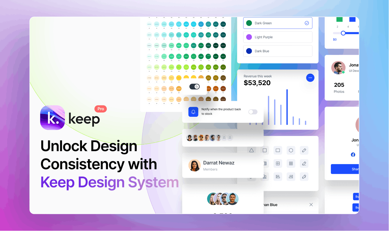 keep the design system and UI kit