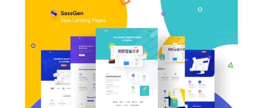 SassGen – SaaS Landing Page HTML Template