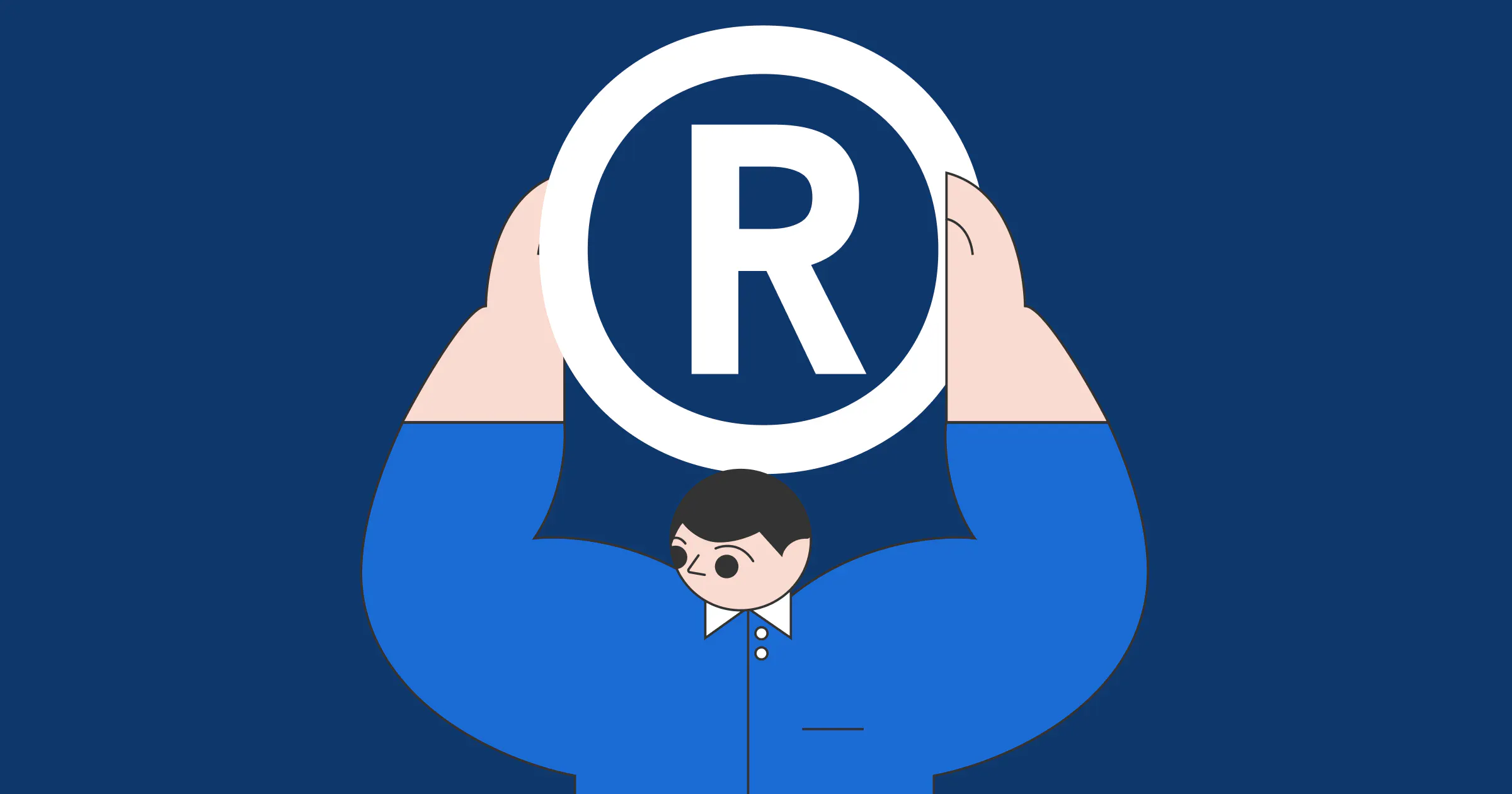 an illustration of statrys mascot holding the trademark R logo