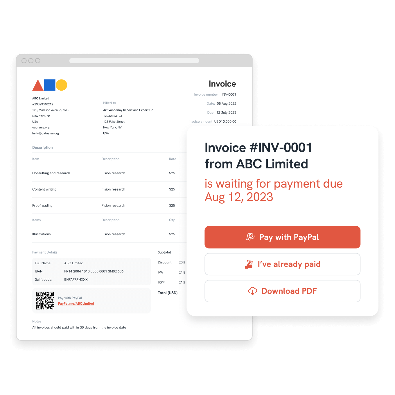 an illustration of Statrys' invoicing software