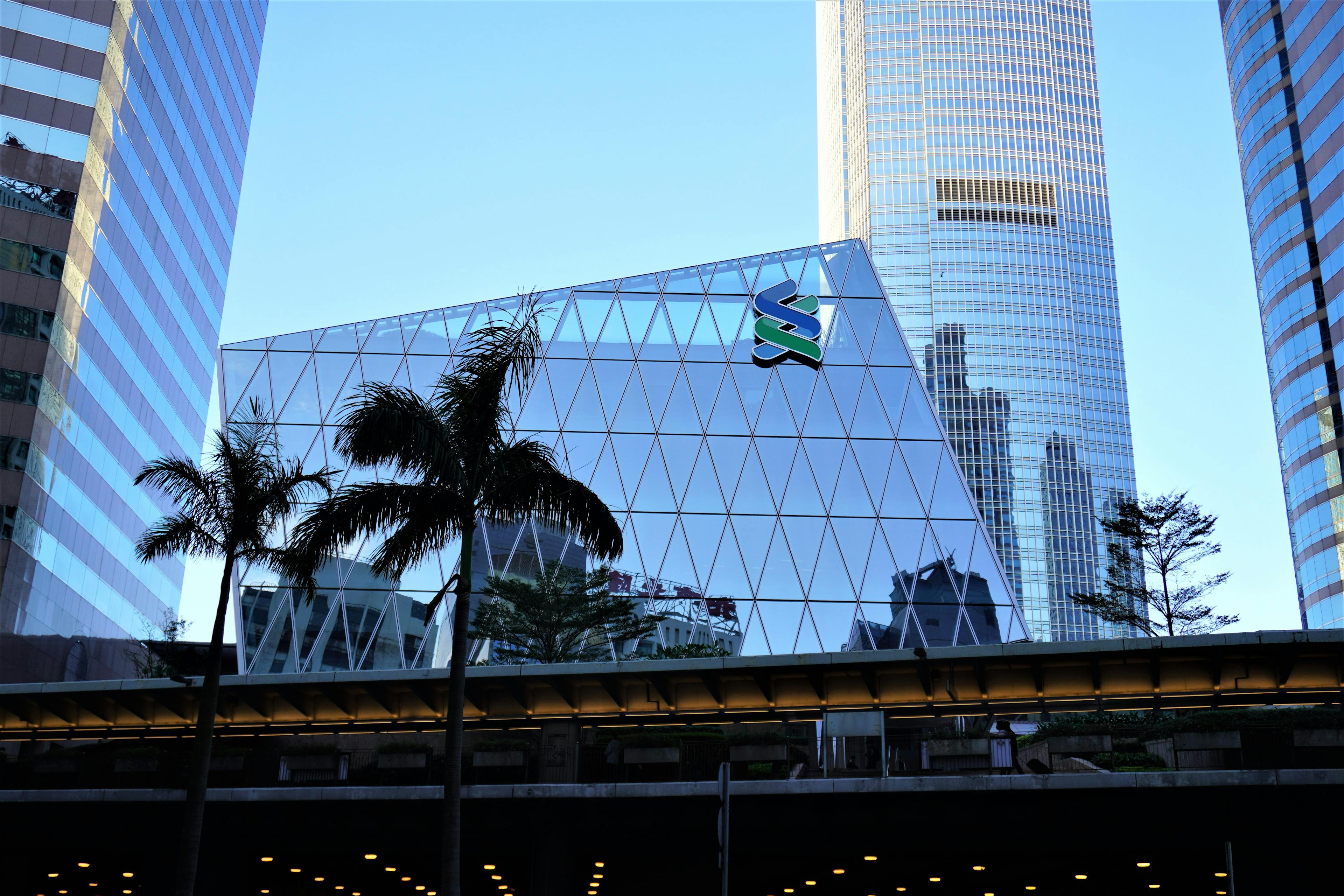 An image of a Standard Chartered bank branch.