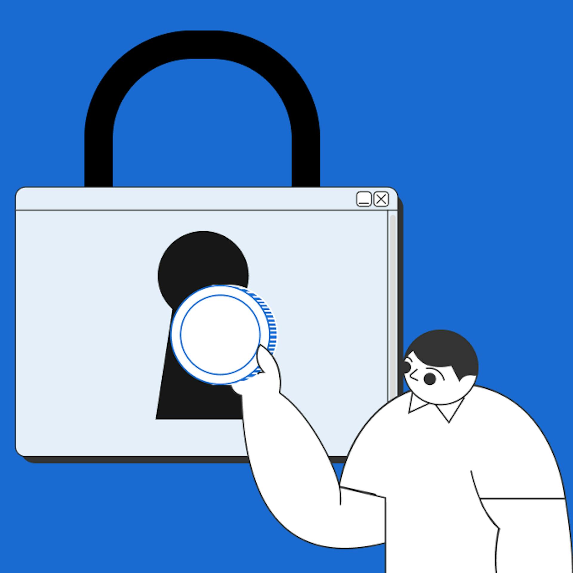 illustration of statrys mascot shopping online