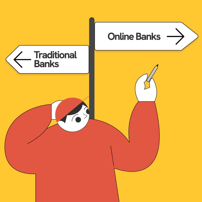 comparing the differences between traditional banks and online banks