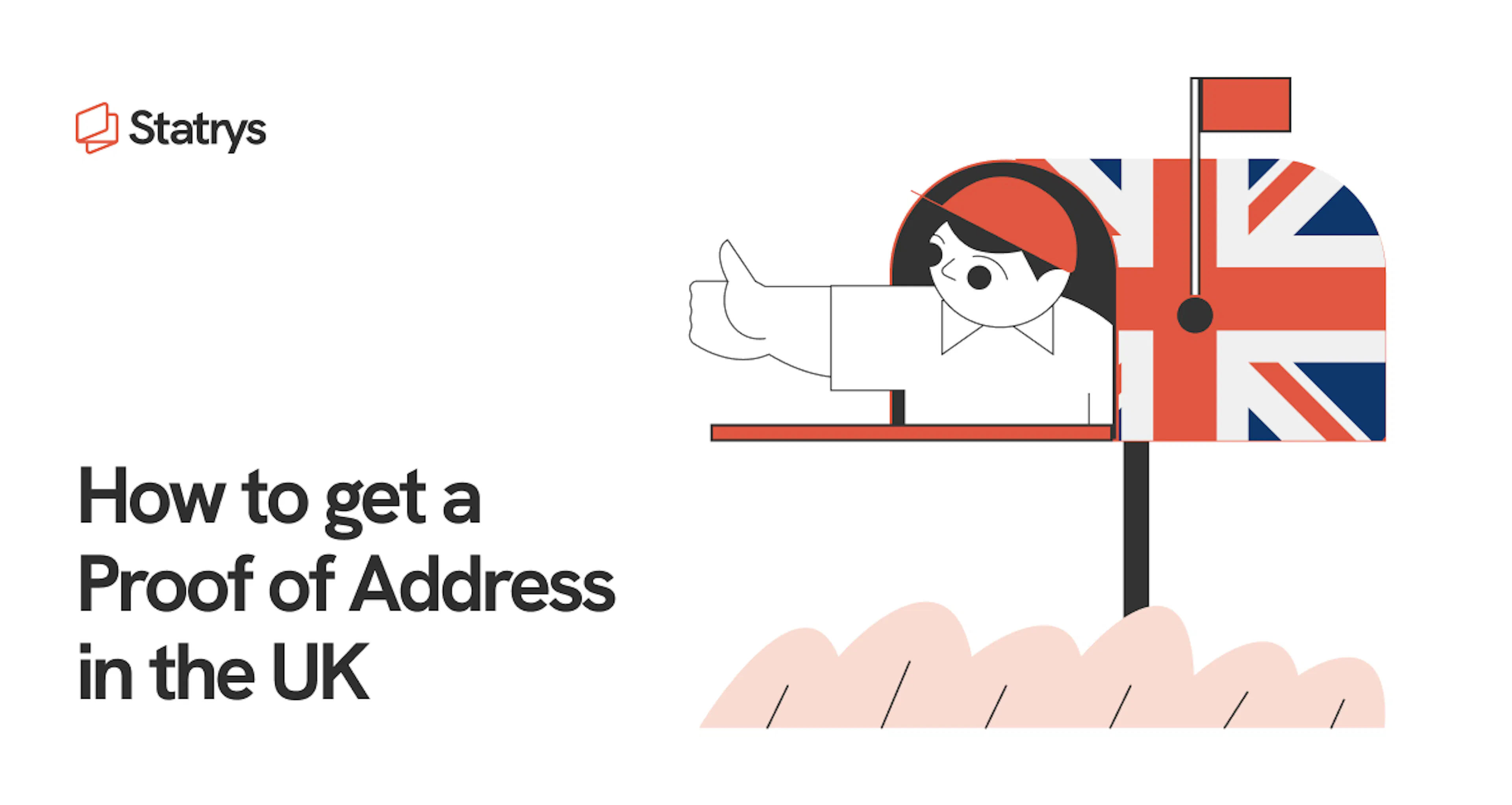 An image of a mailbox with e UK flag representing proof of address