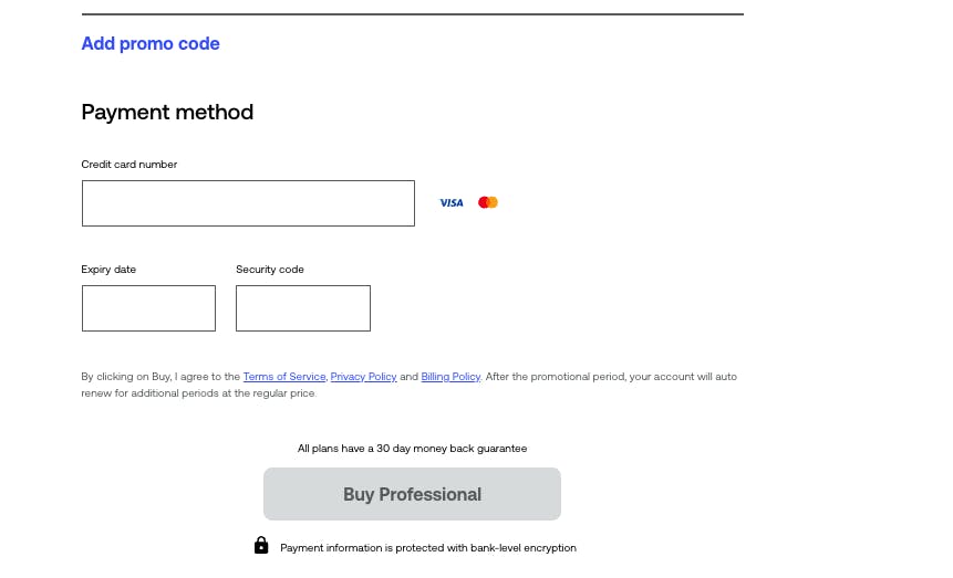 Invoice2go payment details