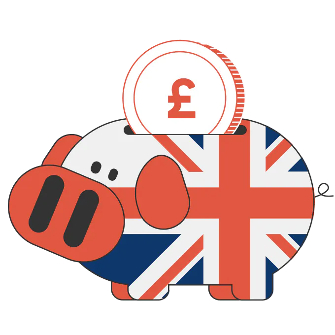 A piggy bank representing UK banks