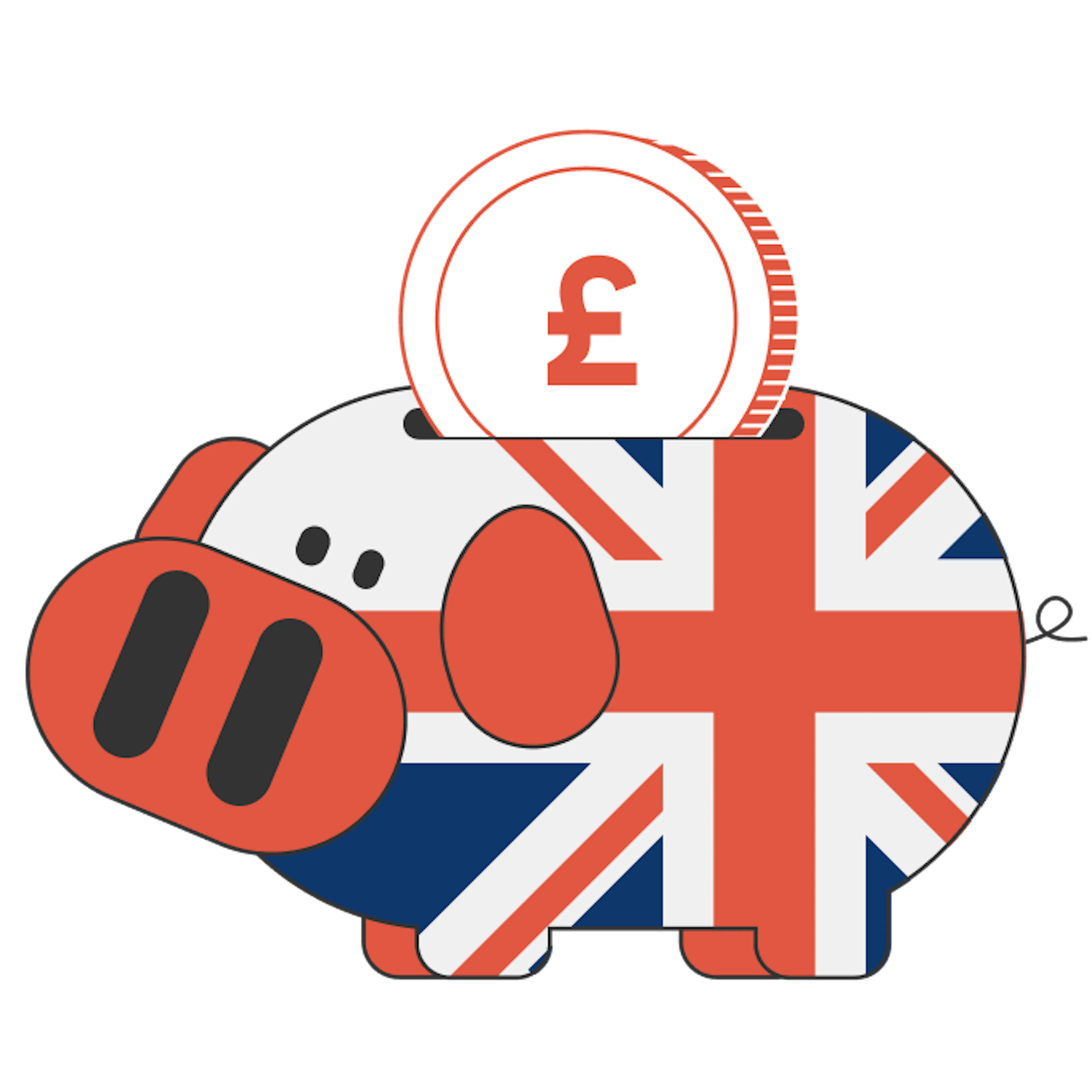 A piggy bank representing UK banks