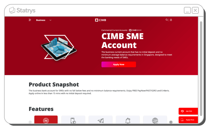 Screenshot of CIMB SME Account screenshot