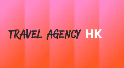 A background with a text titled "Travel Agency Hong Kong"
