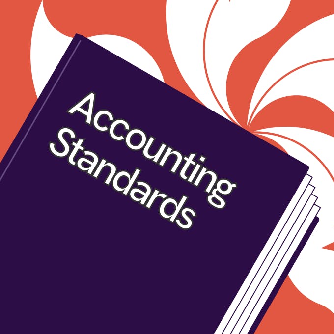 an illustration of a book with a cover that says "Accounting Standards" with a Hong Kong symbol as the background.