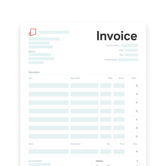 an example of an invoice