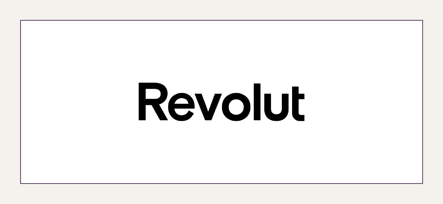 Revolut logo on a white background.