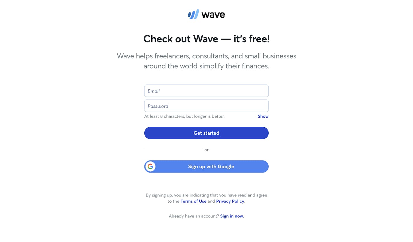 register for a wave account