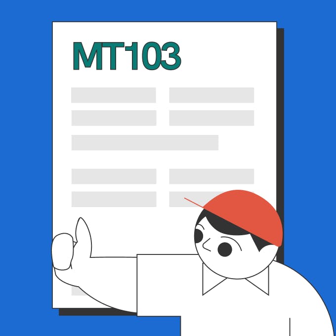An example of a MT103 document