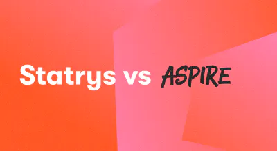 A background with a text titled "Statrys vs Aspire"