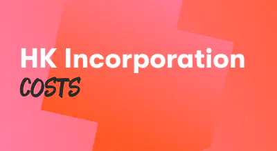 A background with a text titled "HK Incorporation costs"