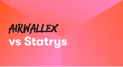 A background with a text titled "Airwallex vs Statrys"