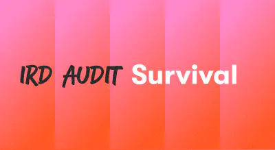 A background with a text titled "IRD Audit Survival"
