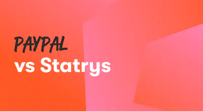 A background with a text titled "PayPal vs Statrys"