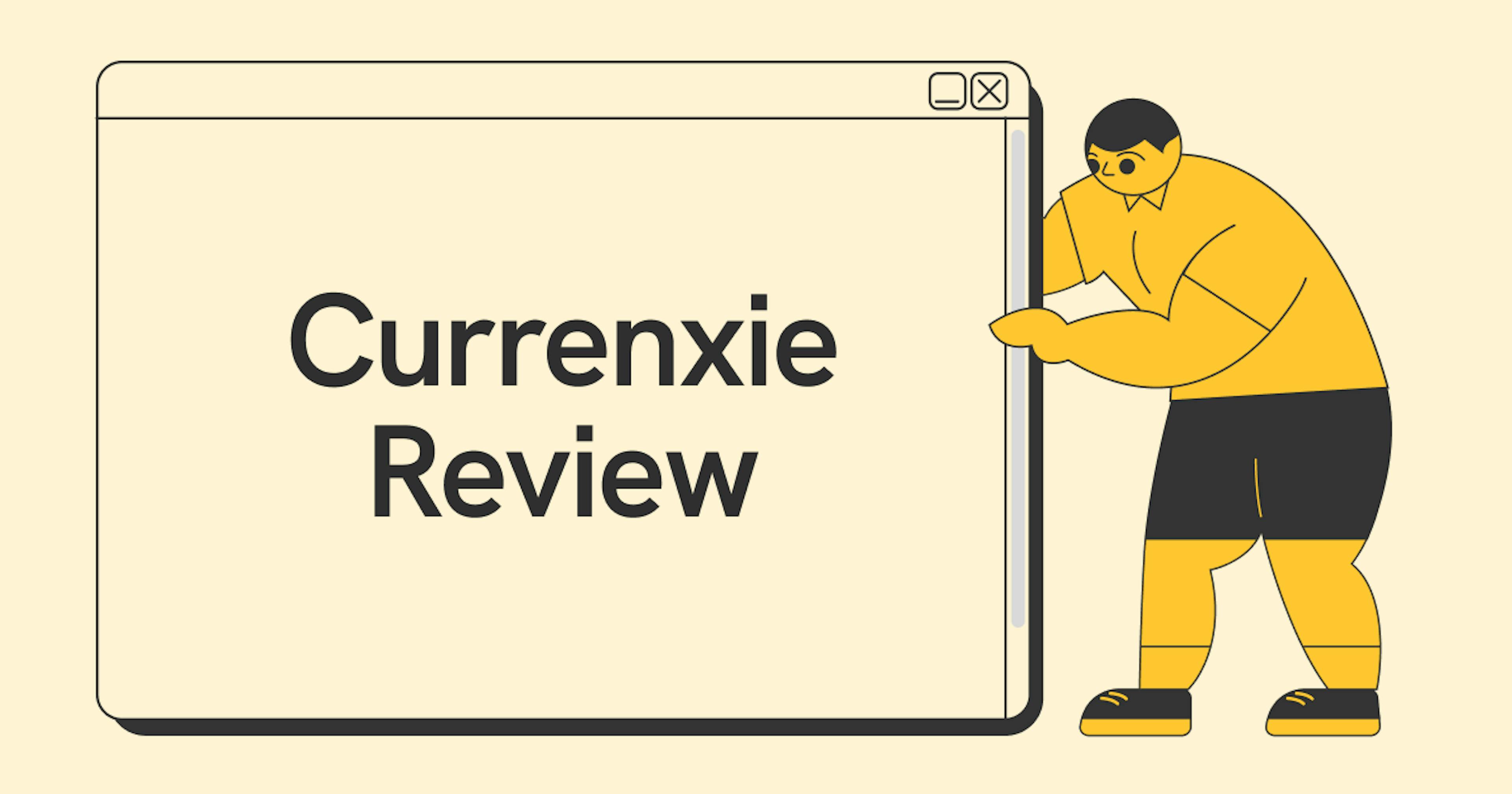 A Statrys boy holding and looking into a screen that says Currenxie Review