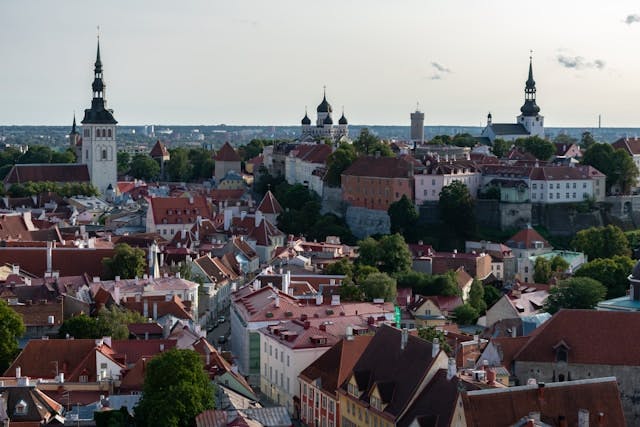 An image of the rooftops in Estonia