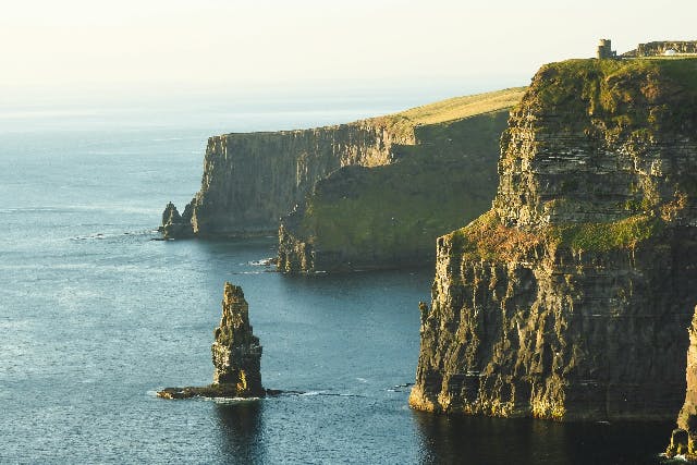 A view of cliff and ocean in Ireland