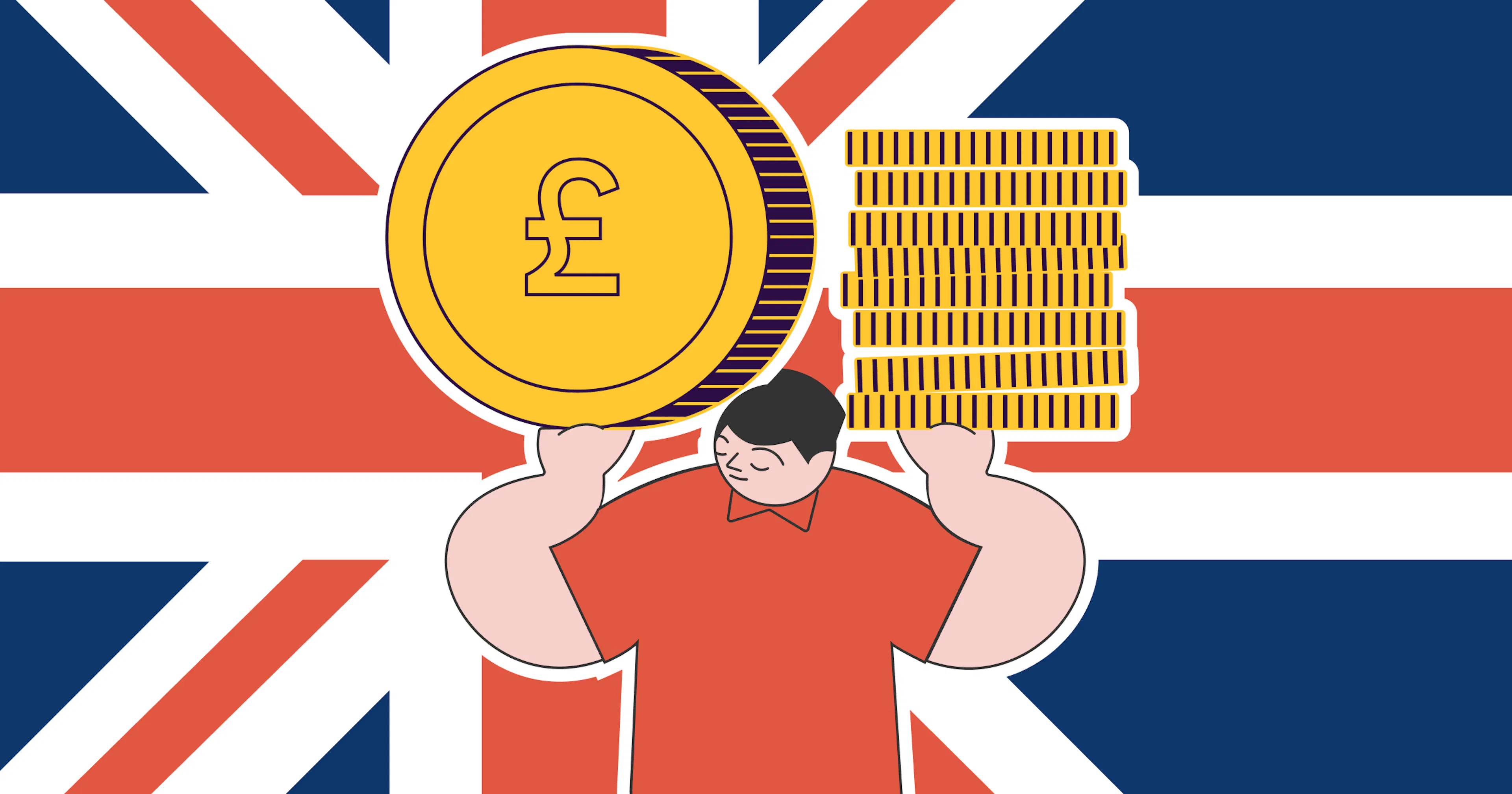 Illustration of Statrys boy holding pound coins representing how to start a business in the UK