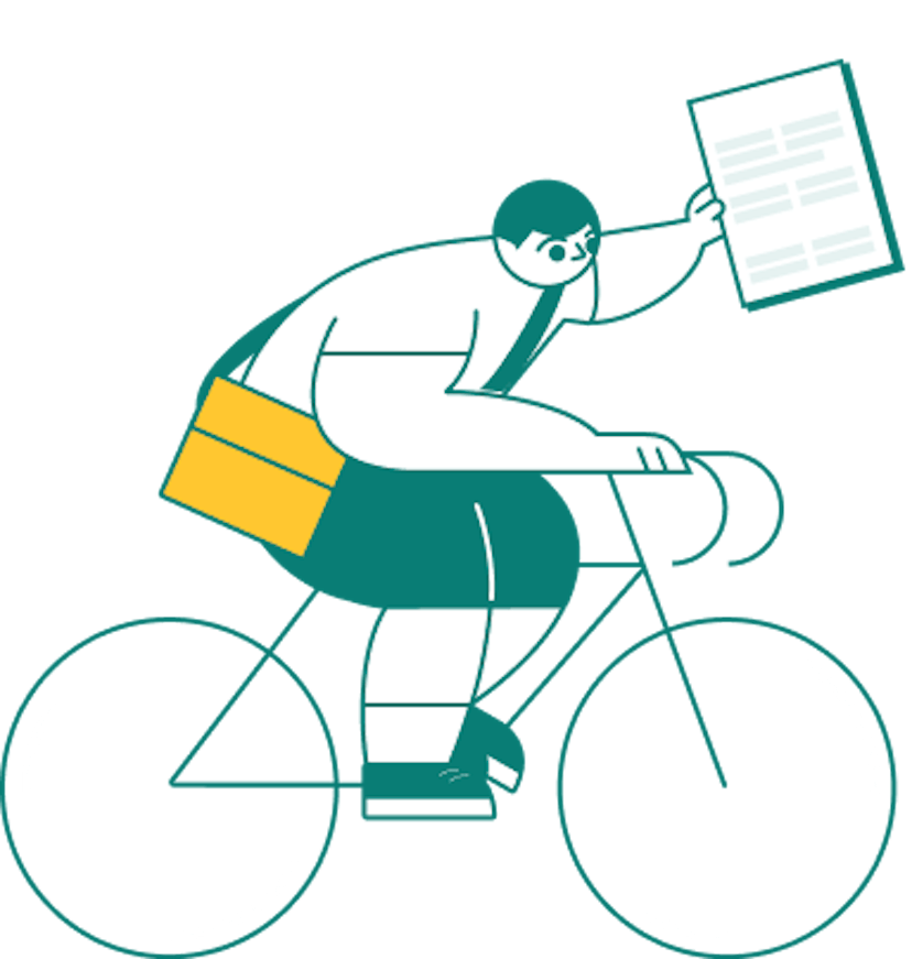 figure in bycicle