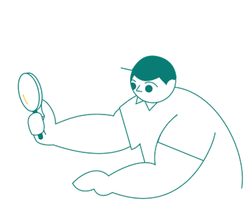 a figure looking for something