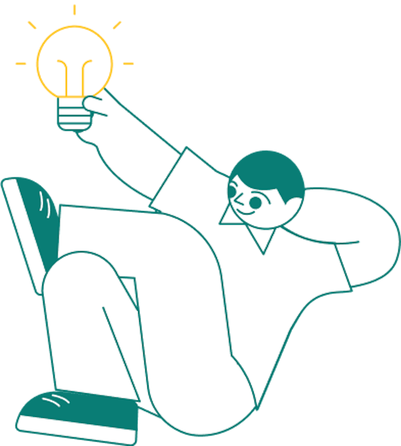 figure with an idea