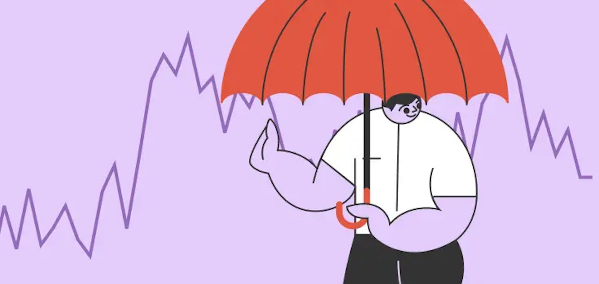 person with an umbrella hedging fx fluctuations