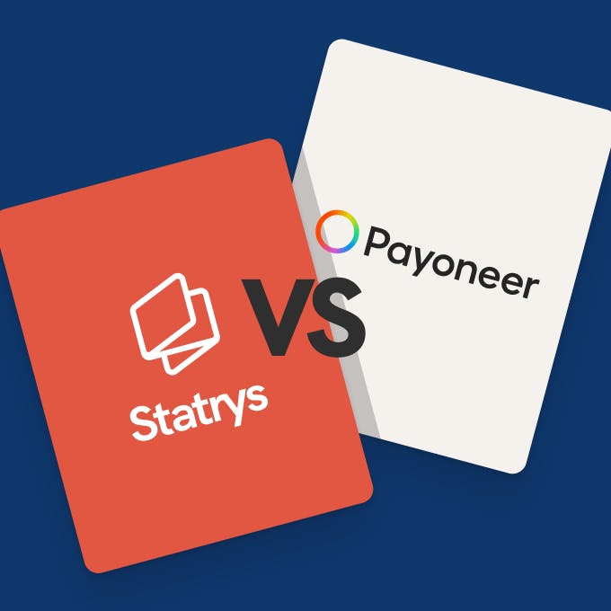 A card of Statrys being compared to Payoneer's