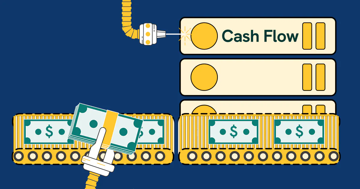 An illustration of a process of managing cash
