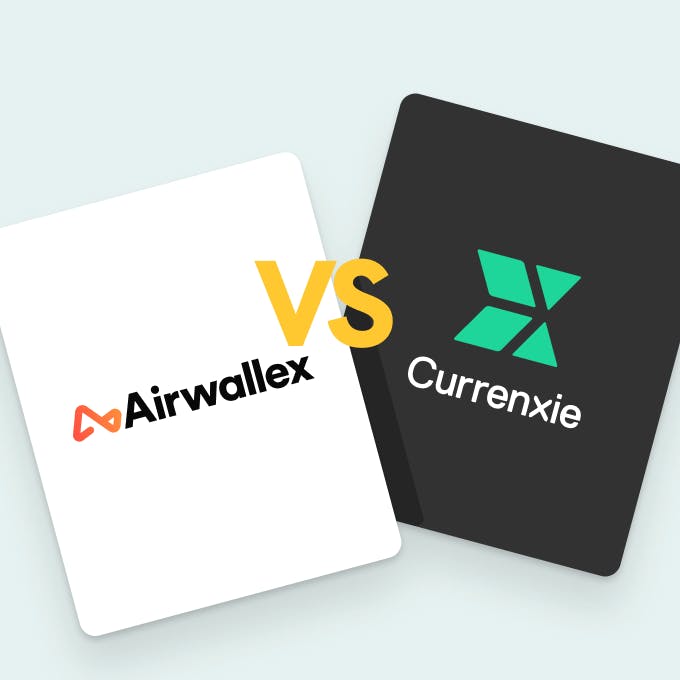 A card of Airwallex being compared to Currenxie