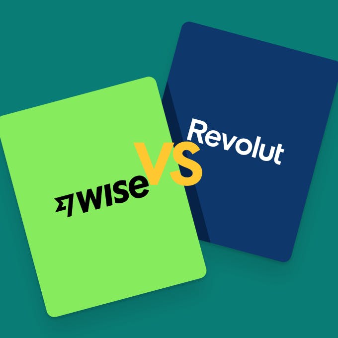 Cards of Wise and Revolut being compared to each other