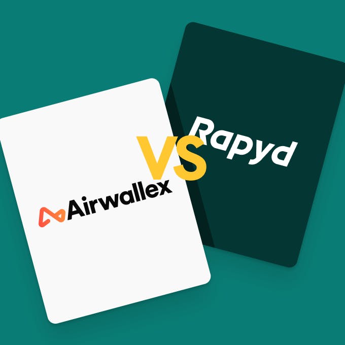 A card of Airwallex being compared to Rapyd