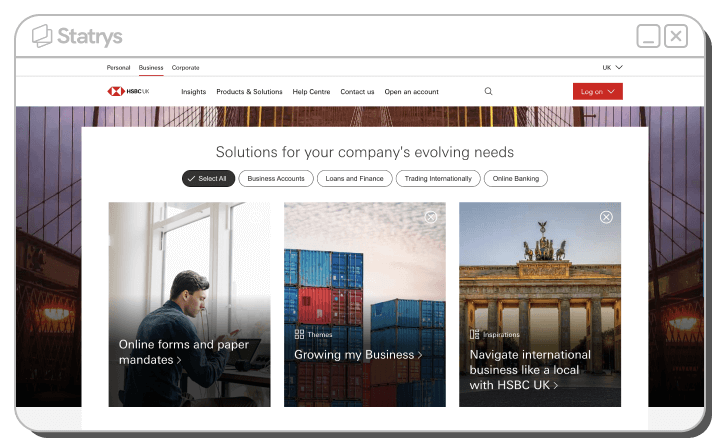 A screenshot of HSBC UK's website