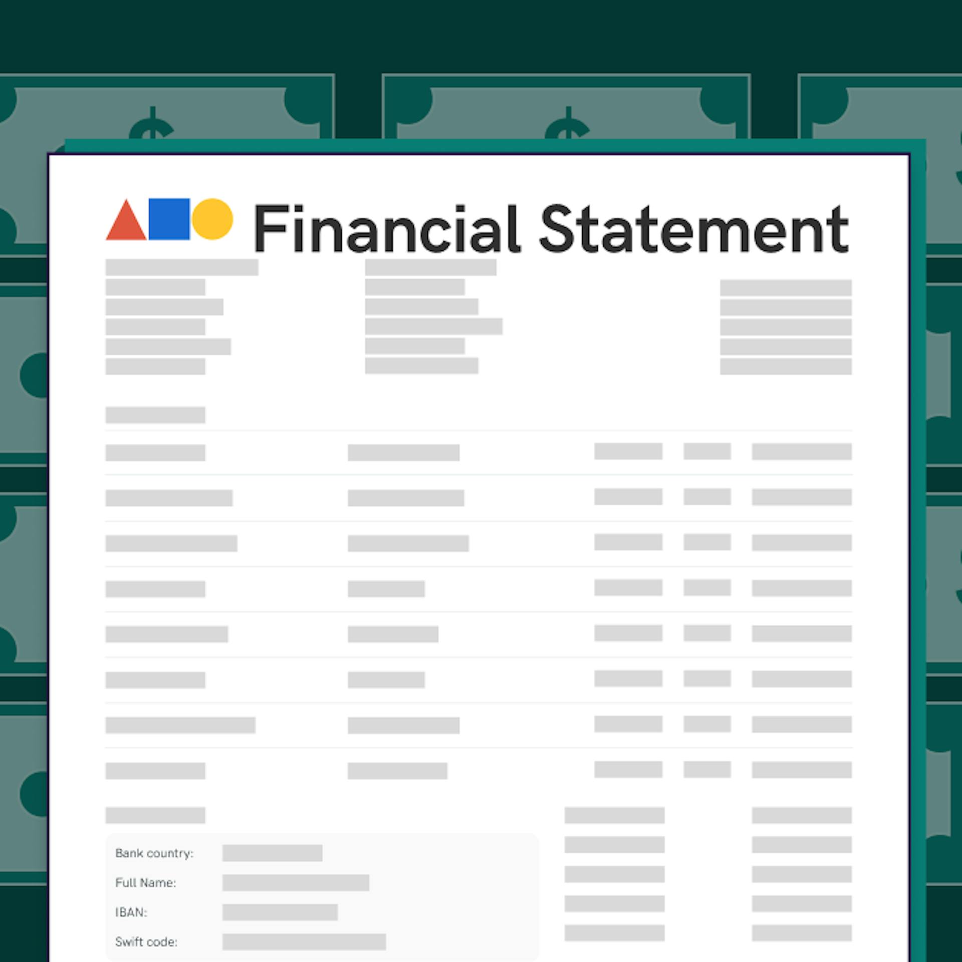 financial statement cover